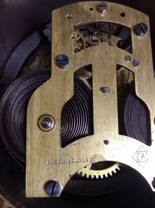 Antique Ansonia Brass Plate Clock 8