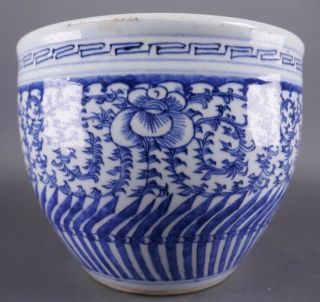 19th/20th Century Chinese Porcelain Blue And White Planter