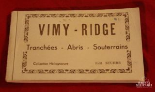 Ww1,  Vimy Ridge 10 Postcard Booklet,  Canadian Line/trenches (inv 16028)