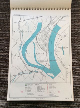 RARE VINTAGE 1978 Upper Mississippi River Navigation Charts,  Army Corps Engineer 2