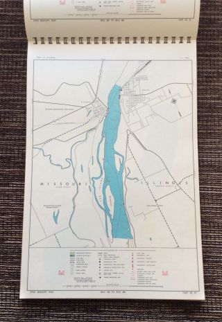 RARE VINTAGE 1978 Upper Mississippi River Navigation Charts,  Army Corps Engineer 3