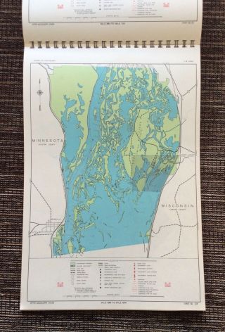 RARE VINTAGE 1978 Upper Mississippi River Navigation Charts,  Army Corps Engineer 4