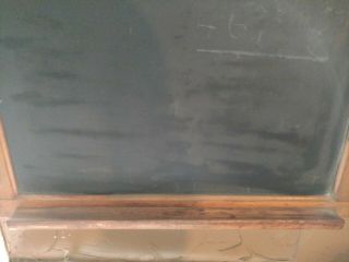 Vintage Chalkboard SLATE Wood Frame Double Sided Blackboard W/Chalk Ledge 3