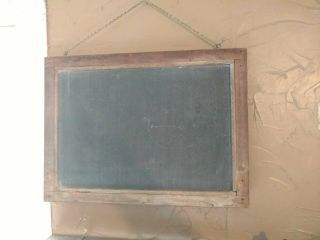 Vintage Chalkboard SLATE Wood Frame Double Sided Blackboard W/Chalk Ledge 4