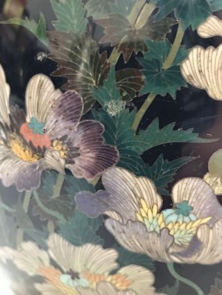 Japanese Meiji Period Cloisonné Vase Flowers Possibly By Tamura Yukio 8