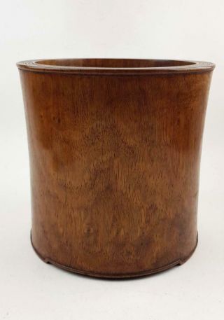 Huge 23cm Chinese Hardwood Brushpot,  Huanghuali?19th C,  Fresh out of an SF estate 2
