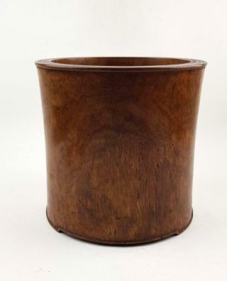 Huge 23cm Chinese Hardwood Brushpot,  Huanghuali?19th C,  Fresh out of an SF estate 3