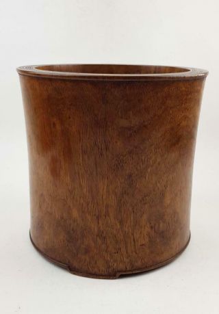 Huge 23cm Chinese Hardwood Brushpot,  Huanghuali?19th C,  Fresh out of an SF estate 4