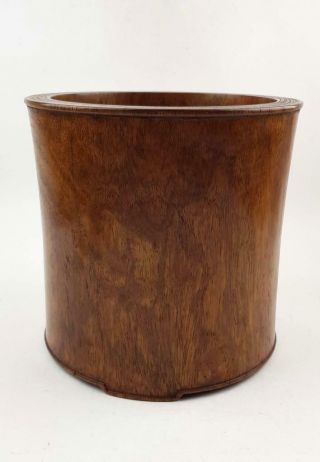 Huge 23cm Chinese Hardwood Brushpot,  Huanghuali?19th C,  Fresh out of an SF estate 5