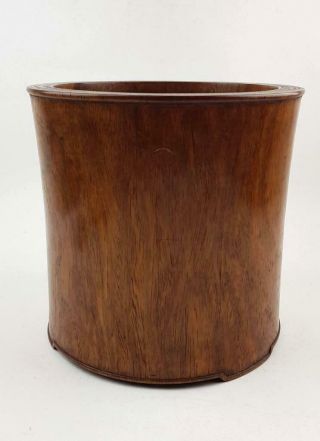 Huge 23cm Chinese Hardwood Brushpot,  Huanghuali?19th C,  Fresh out of an SF estate 6