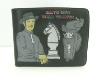 Vintage 1958 Tv Western Have Gun Will Travel Black Wallet