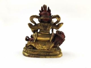 Antique Chinese Gilded Bronze Buddha,  The God of The Wealth on Lion,  Rat,  18/19th C 7