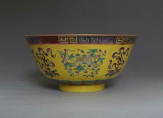 FINE OLD CHINESE FAMILLE ROSE PORCELAIN FLOWER BOWL YONGZHENG MARKED (518) 3