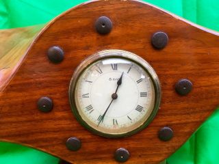 c1920’s - Large Propeller Mantel Clock - French 8 Day Movement “Japy” 4