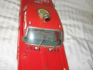 Vintage toy T.  N.  Fire chief car friction no.  one.  Made in Japan in the 1950s 4