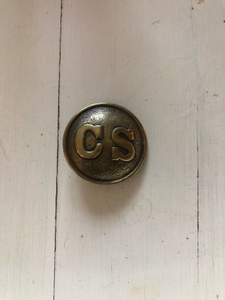 Confederate " C S” Button