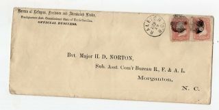 Bvt Major Hannibal Norton Envelope Bureau Refugees,  Freedmen