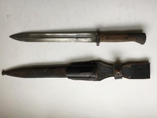 Rare Antique 15 " Ww1 ? German / Prussian Bayonet & Scabbard & Frog