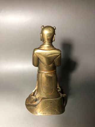Chinese Antique Gilt Bronze Buddha/Immortal Qing Dy. 2