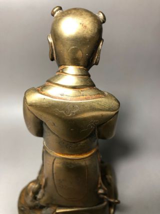 Chinese Antique Gilt Bronze Buddha/Immortal Qing Dy. 4