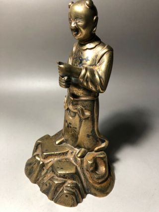 Chinese Antique Gilt Bronze Buddha/Immortal Qing Dy. 5