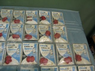 42 VINTAGE NOS 1960 ' s DUNCAN SPINNING TOP SPARES PARTS 1301 4
