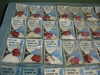 42 VINTAGE NOS 1960 ' s DUNCAN SPINNING TOP SPARES PARTS 1301 5