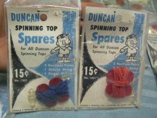 42 VINTAGE NOS 1960 ' s DUNCAN SPINNING TOP SPARES PARTS 1301 6