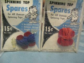 42 VINTAGE NOS 1960 ' s DUNCAN SPINNING TOP SPARES PARTS 1301 7