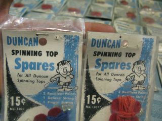 42 VINTAGE NOS 1960 ' s DUNCAN SPINNING TOP SPARES PARTS 1301 8