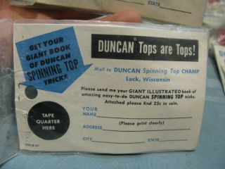 42 VINTAGE NOS 1960 ' s DUNCAN SPINNING TOP SPARES PARTS 1301 9