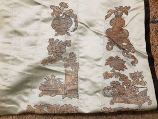 Rare Chinese Gold Embroidered Woman ' s Coat w/ a Hidden Dragon Rank Badge,  19th C 9