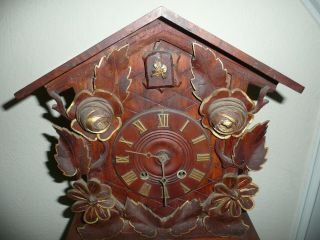 Large Ornate,  Table / Mantle Cuckoo Clock,  Circa 1890,  Alexander Fleig.  Restoration 3