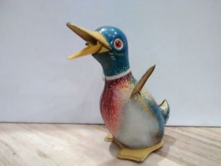 Vintage Tin Litho Wind Up Duck Made By Kohler Germany Great 6