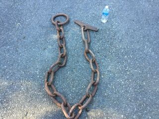 Vintage Hand Forged Iron Ship Anchor Chain Salvage 8 Feet Nautical