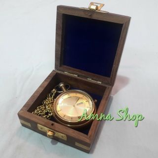 Antique Brass Quarts Pocket Watch Collectible 6