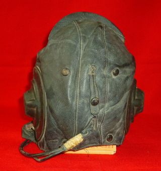 1979 Russian Soviet Air Force Pilot Real Leather Helmet Real Fur Lined USSR 4