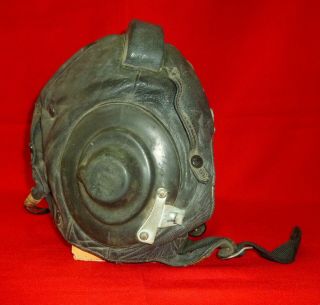 1979 Russian Soviet Air Force Pilot Real Leather Helmet Real Fur Lined USSR 5