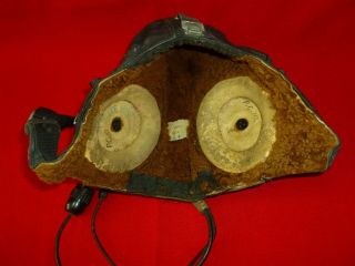 1979 Russian Soviet Air Force Pilot Real Leather Helmet Real Fur Lined USSR 7