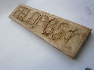 German sign FELDPOST Field postal office WW2 wwII Germany Trench Art Wood carvin 4