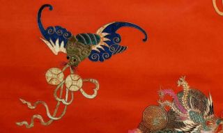 Huge 195cm Antique Chinese Embroidery of Immortal Magu Figure W/ Phenix,  19th C 5