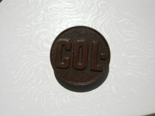 Ww1 Enlisted Collar Disk - " Col - " - Sb