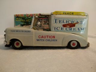Vintage Friction Drive Ice Cream Truck