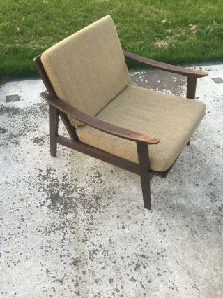 Vintage Mid Century Danish Modern Wooden Lounge Arm Chair Retro 1960s