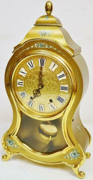 Vintage Swiss 8 Day Hand Painted Neuchatel Bracket Clock Wall Bracket 5