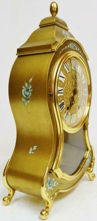 Vintage Swiss 8 Day Hand Painted Neuchatel Bracket Clock Wall Bracket 6