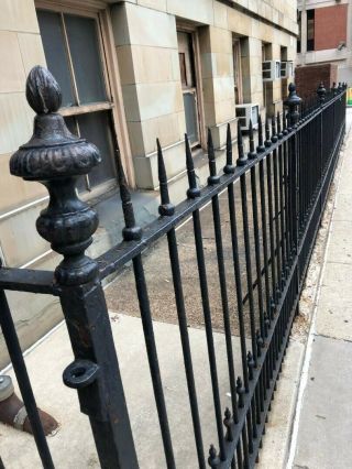 Four Sections Of Antique Iron Fencing (4 