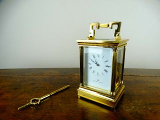 Matthew Norman Grande Swiss Carriage Clock Striking Chiming 8 Day 11 Jewel 1751a