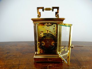 Matthew Norman Grande Swiss Carriage Clock Striking Chiming 8 Day 11 Jewel 1751A 7