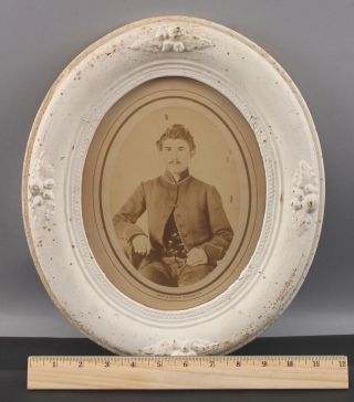 Large Antique Civil War Photograph,  Union Soldier,  Artillery Shell Jacket,  Nr